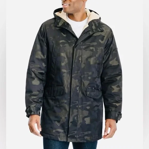 NWT MICHAEL KORS Men's Camouflage Print Hooded Parka Jacket Winter